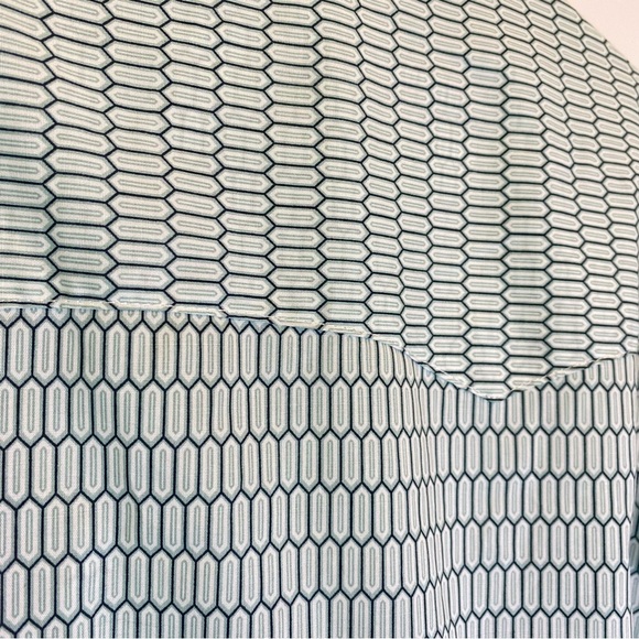 Wrangler Men's XXL Wrancher Green Geometric Print Long-Sleeve Pearl Snap Shirt - Picture 7 of 10